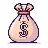 Cartoon money bag illustration