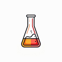 Colorful chemistry flask illustration