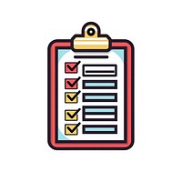 Colorful checklist clipboard illustration