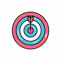 Colorful target with arrow illustration