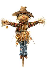 Charming autumn scarecrow illustration