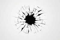 Abstract shattered glass hole illustration