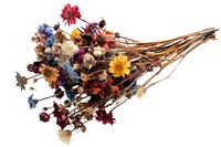 Colorful dried flower bouquet arrangement