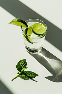 Refreshing lime mint water