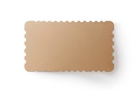 Blank brown rectangular card