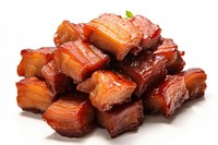 Glazed pork belly cubes