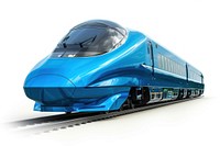 Modern blue high-speed train
