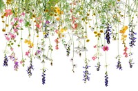 Colorful hanging wildflower arrangement