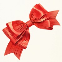 Elegant red ribbon bow illustration