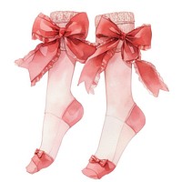 Elegant watercolor pink socks