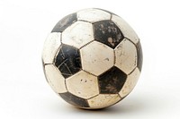 Worn vintage soccer ball isolated