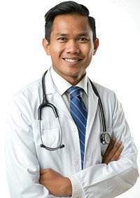 Smiling confident doctor professional portrait