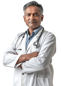 Confident doctor with stethoscope