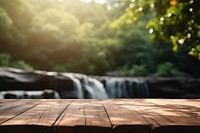 Serene forest waterfall background