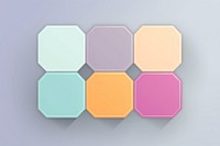 Colorful geometric shapes arrangement