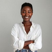 Confident woman smiling portrait