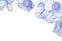 Elegant blue floral illustration