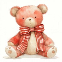 Cute watercolor teddy bear illustration