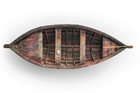 Vintage wooden boat isolated view