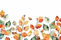 Autumn watercolor leaves illustration