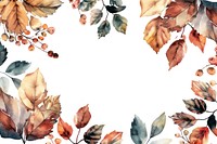 Autumn leaves watercolor illustration