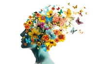 Colorful mind blooming creativity