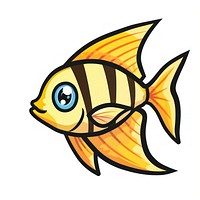 Angelfish sideview icon animal shark sea life.