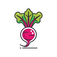 Vibrant beetroot cartoon illustration