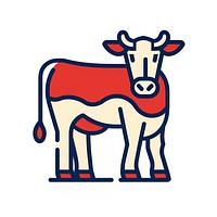 Stylized cow vector illustration