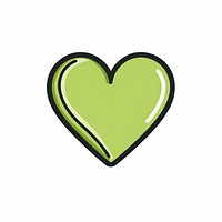 Green heart vector illustration