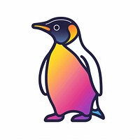 Colorful gradient penguin illustration