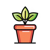 Vibrant potted plant illustration