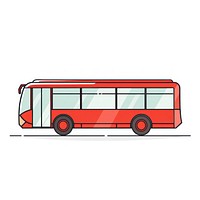 Modern red city bus illustration