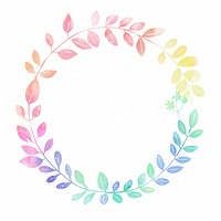 Colorful floral wreath illustration