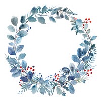 Elegant watercolor botanical wreath