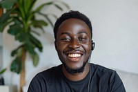 Smiling man with headset