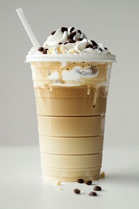 Delicious iced coffee with cream