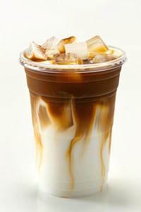 Iced caramel latte with milk