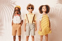 Stylish kids fashion photoshoot psd