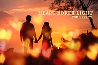 Heart Bokeh Light PSD Effect