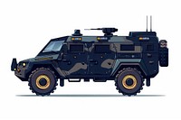 Armored military vehicle illustration