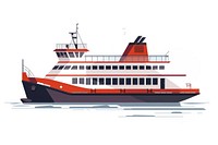 Modern ferry boat illustration