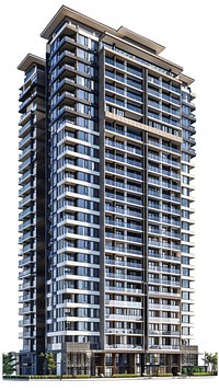 Modern high-rise residential building