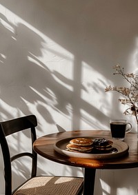 Cozy breakfast nook scene