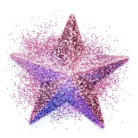 Sparkling pink purple star