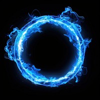 Glowing blue fire ring illustration