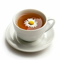 Chamomile tea with daisy flower