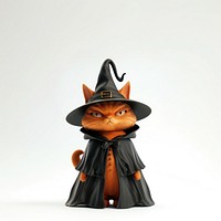 Whimsical cat in witch costume