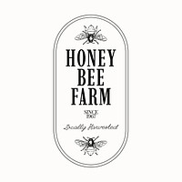 Honey bee farm Instagram post template vector