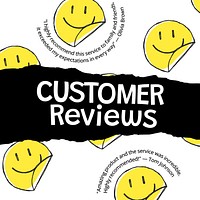 Customer review Instagram post template vector